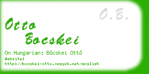 otto bocskei business card